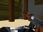 Reload sequence for the AK-47. The character is currently inserting a new magazine into the gun.